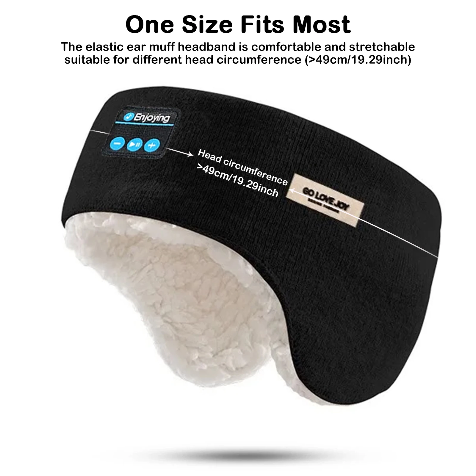 سماعة لاسلكية تعمل بالبلوتوث سماعات عقال الرياضة الموسيقى الشتاء غطاء للأذنين هيئة التصنيع العسكري سميكة الصوف الأذن يفشل غطاء للأذن سماعة رأس بخاصية البلوتوث #6