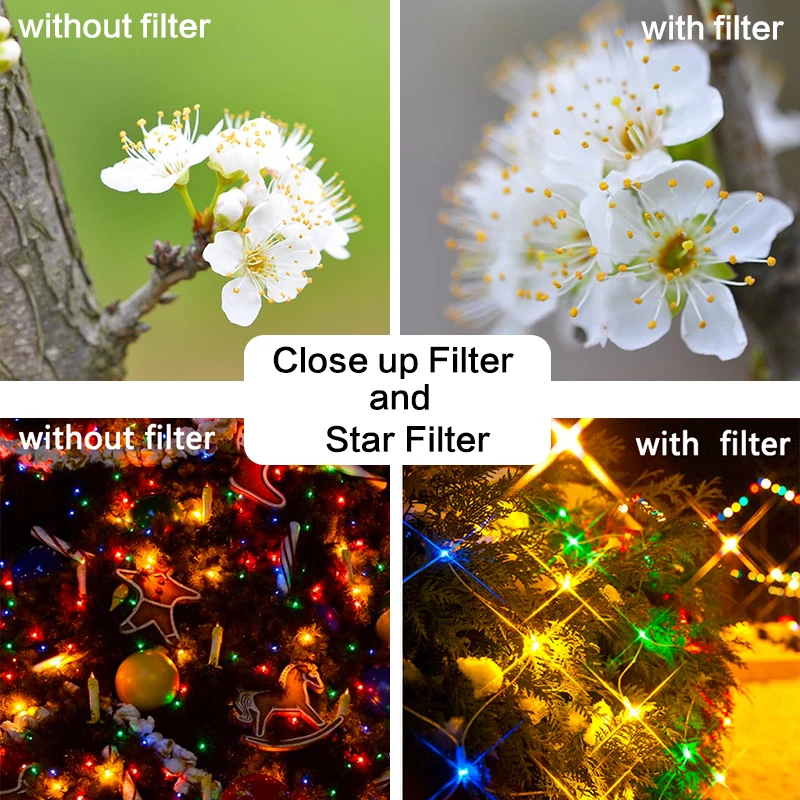 Phone Lens Filter 37mm 52mm With Clip for Smartphone Adjustable ND2-400 CPL MCUV/Star/Soft Focus/Close Up Filter