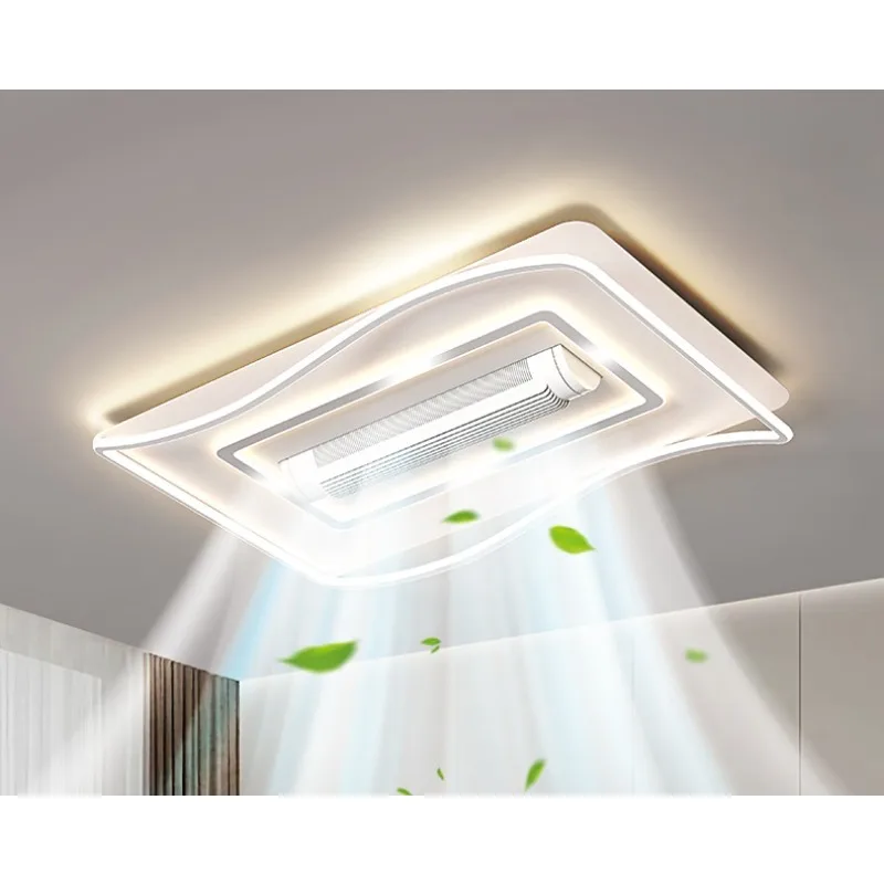 Modern Minimalist ABS Acrylic Bladeless LED Ceiling Fan Light Living Room Bedroom Whole House Decor