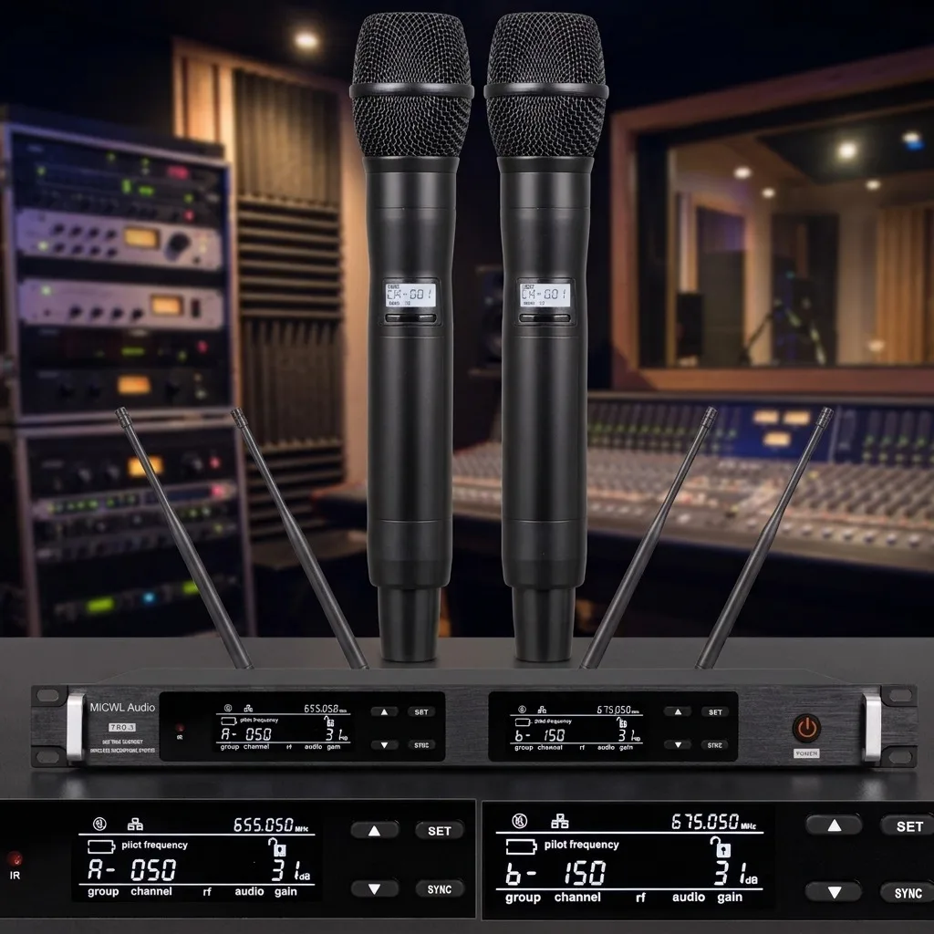 ULXD Digital Wireless Microphone System Black Beta87 2 Handheld True Diversity Mics Wide Range Transmission