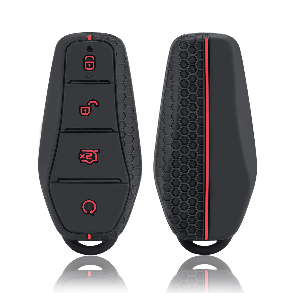 4 Buttons New Style Silicone Car Key Cover Case Shell Keyring For BYD Song PRO Han EV Max Tang DM Qin PLUS Yuan Dolphin E2
