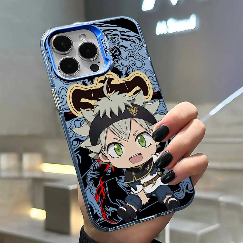 Novo dos desenhos animados bonito trevo preto capa para samsung galaxy s25 borda s24 s23 s22 s21 s20 fe ultra silicone colorido prata caso de telefone