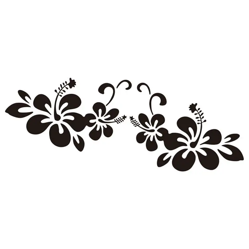 Flower Car Body Decals Anti-Scratch Decorative Stickers Flower Pattern Hood Decal Floral Bumper Stickers Self-Adhesive Side