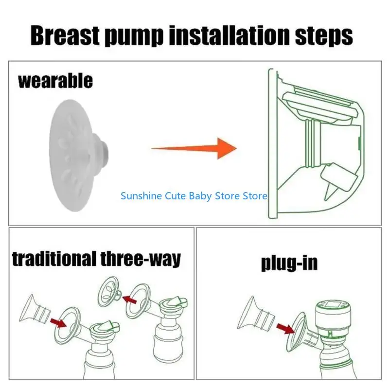 Conector repuesto silicona para extractor leche C5AF, 13-24mm, inserto brida