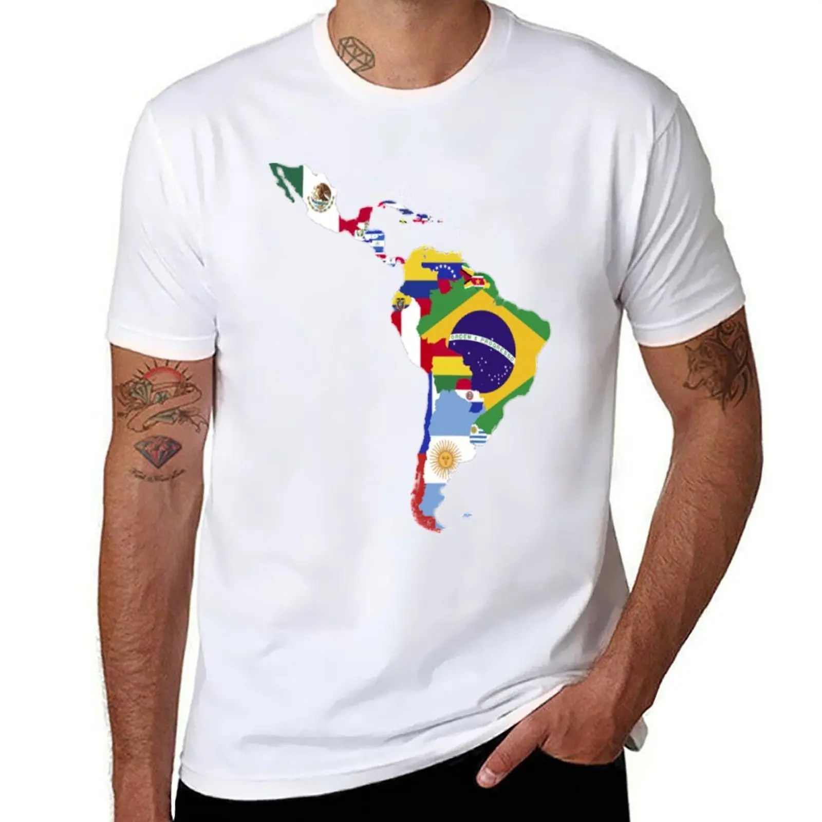 

Map Flags of Latin America T-Shirt t shirts with prints funny t shirts dark humor T-Shirt