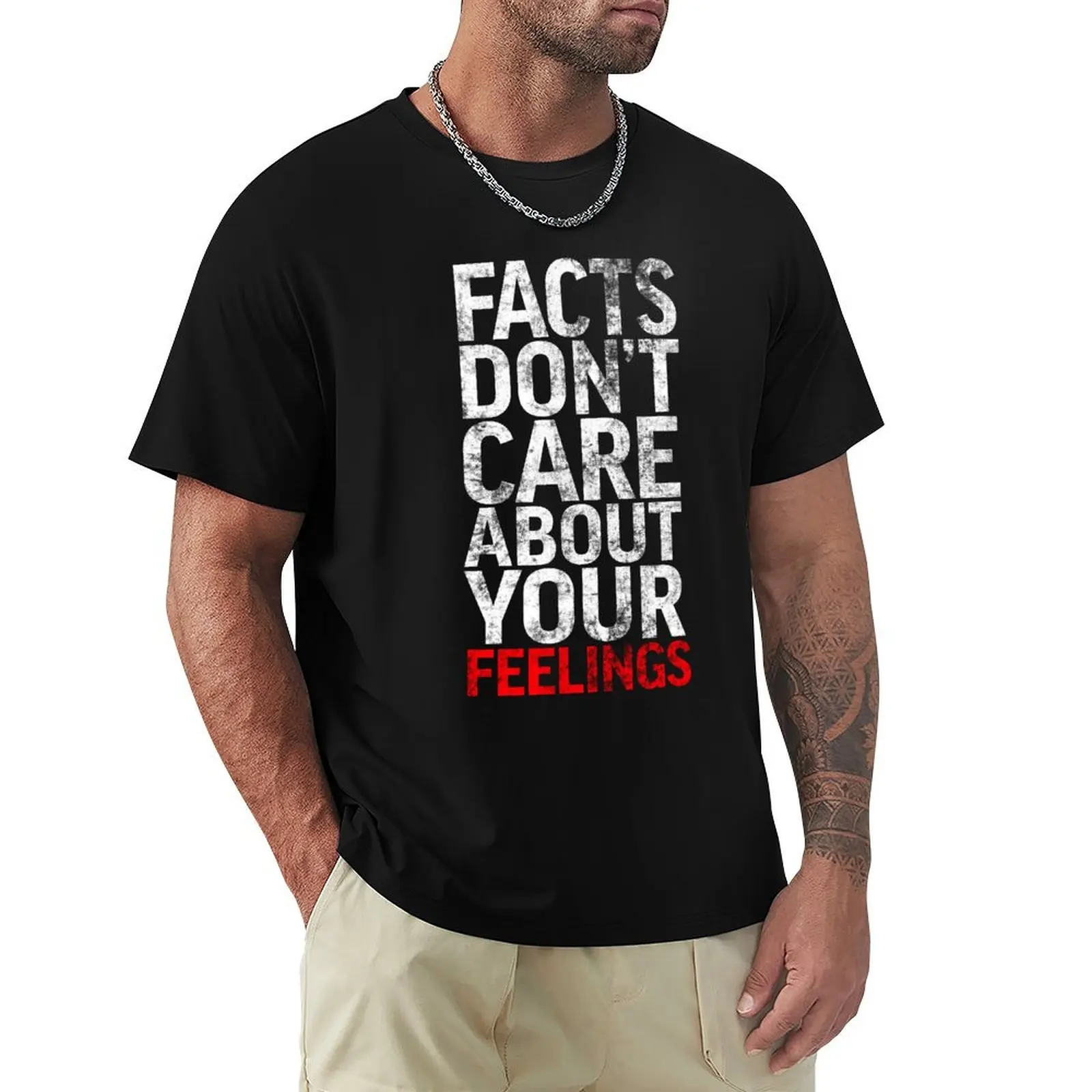 

Facts Don't Care About Your Feelings T-Shirt boys animal print hippie clothes mens vintage t shirts