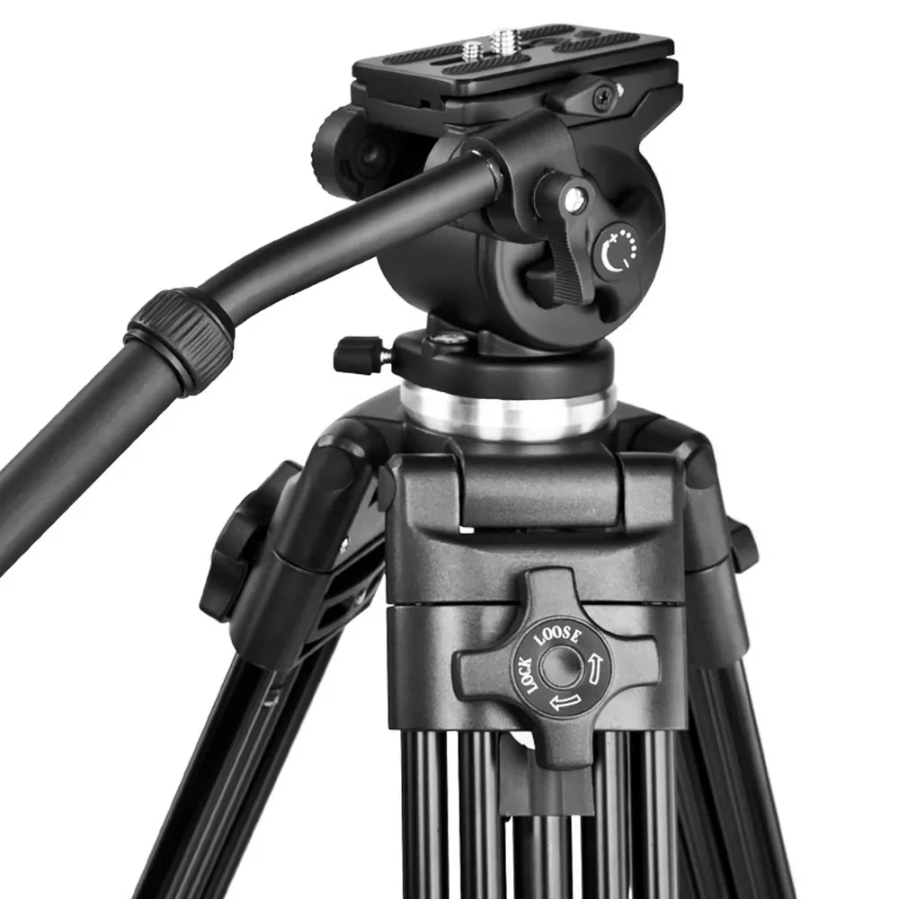 Weifeng WF-717 1.8m Professional Aluminum Alloy Camera Camcorder Video Tripod with Fluid Hydraulic Head for C N S