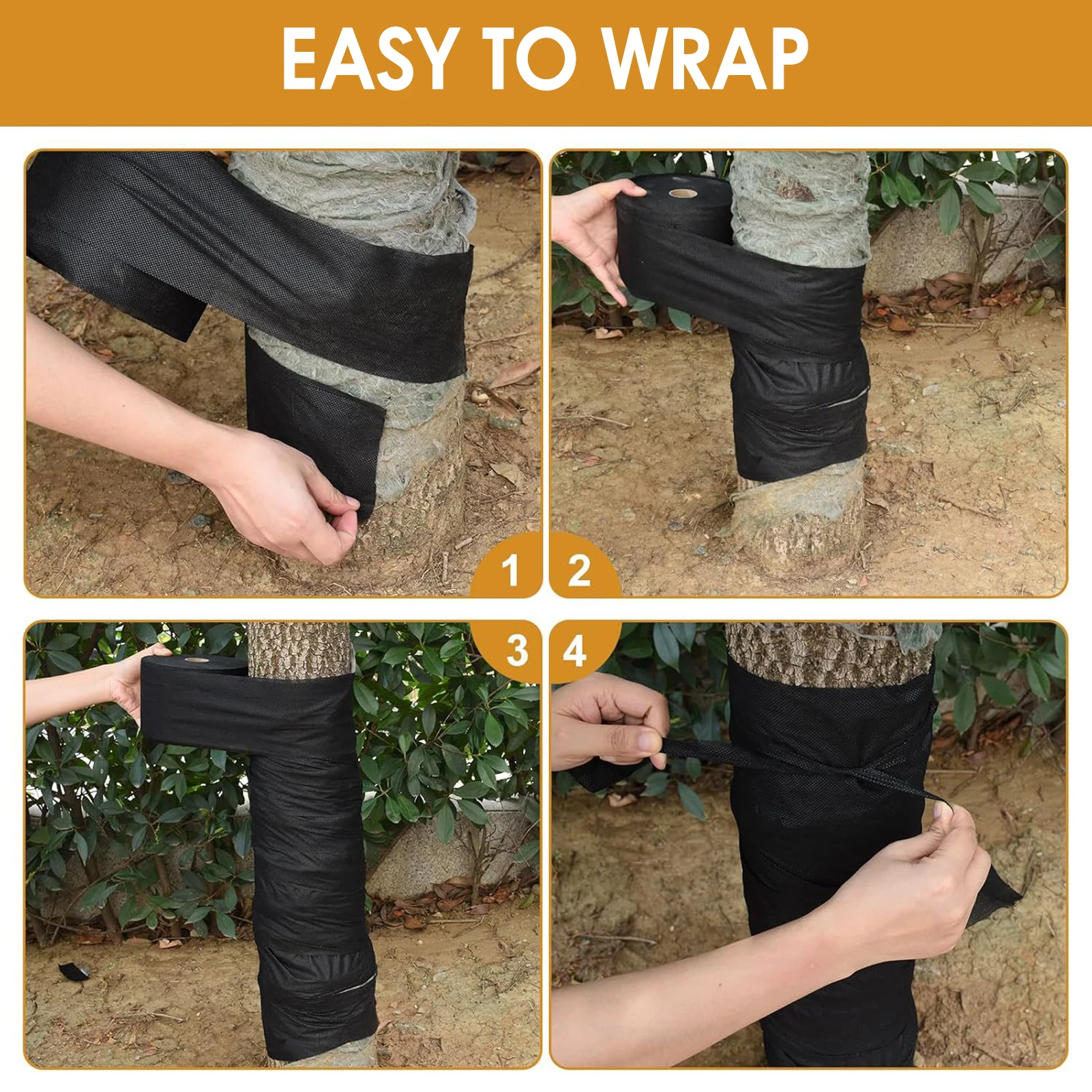 Tree Trunk Protector Gardening Wrap Winter-Proof Tree Trunk Shrub Plants Antifreeze Bandage Tape Entangled Non-Woven Warm