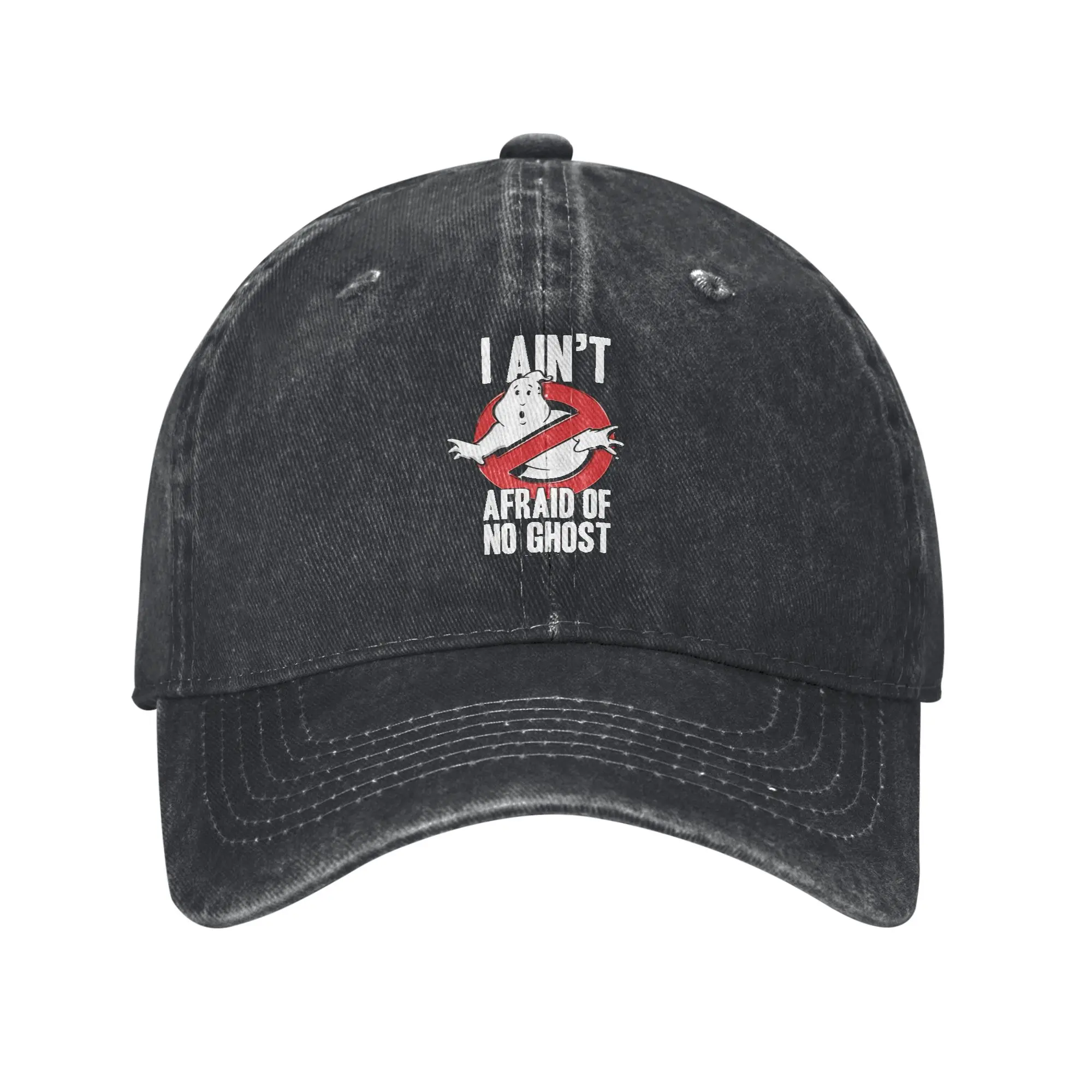Ghostbusters I Ain't Afraid Of No Ghost Washed Baseball Cap  Stylish Sun Trucker Hat Summer Female Hiking Fishing Snapback Cap