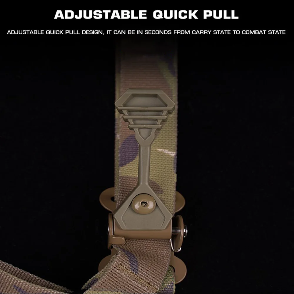 Tactical Ferro Style Sling Single Point with Fast Fixed Pull Ring Shoulder Strap Militar Hunting Rifle Airsoft Rope Adjustable