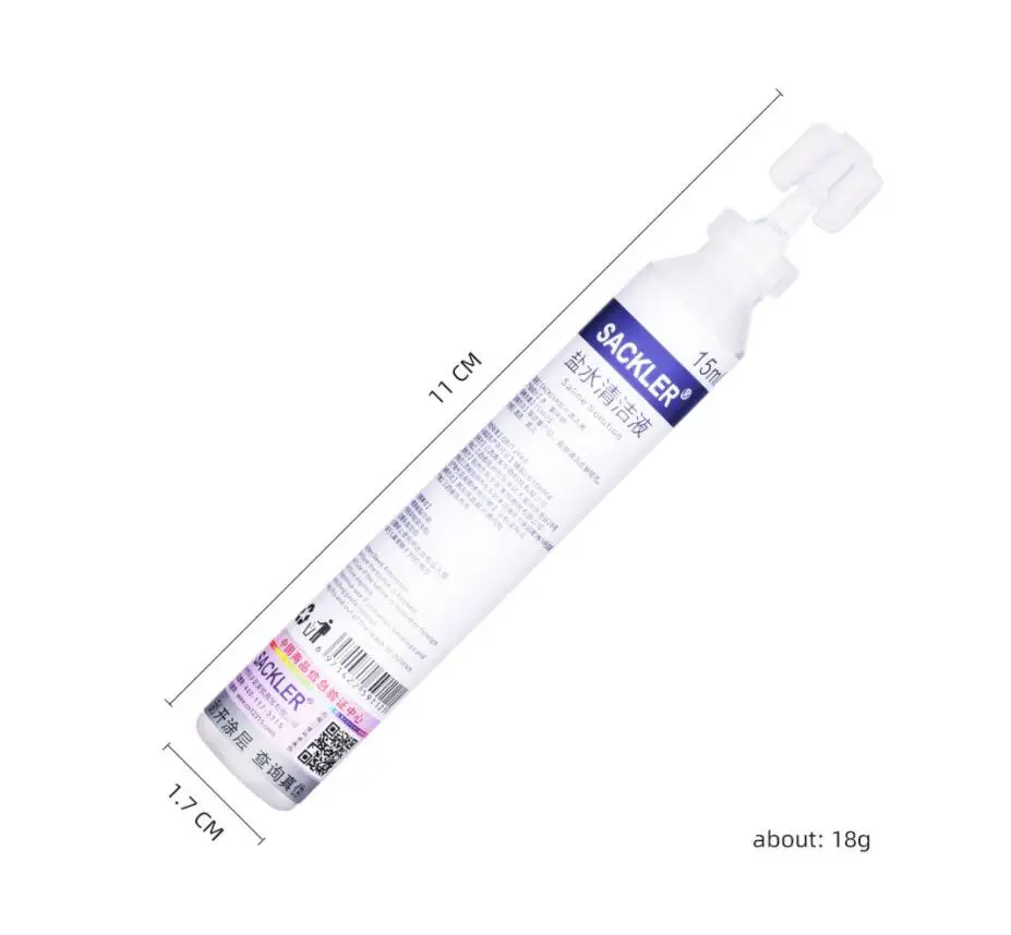 

Sodium Chloride Physiological Saline For Tattoo 0.9 Topical Dilute Salt Water Cleaning Solution 15ml External Cleaning