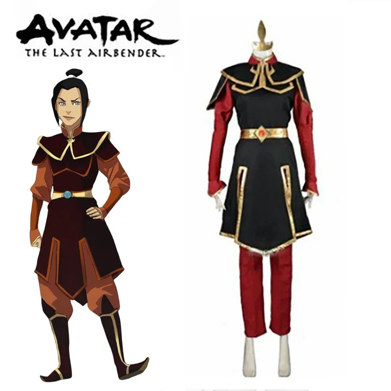 Avatar Cosplay el último maestro del aire Azula Prince Zuko Azula disfraz de Cosplay traje de batalla conjunto para mujer hombre traje de Cosplay de Halloween