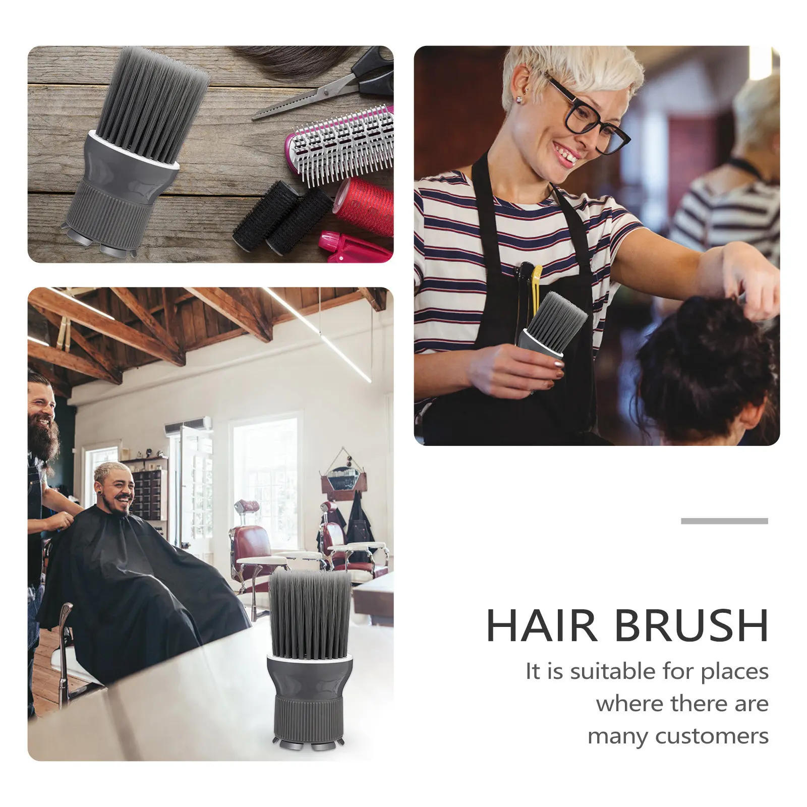 

Professional Barber Neck Duster Brush Hair Sweeping Cleaning Tool for Broken Hair Haircut Dust Removal Hairdressing Salon Use