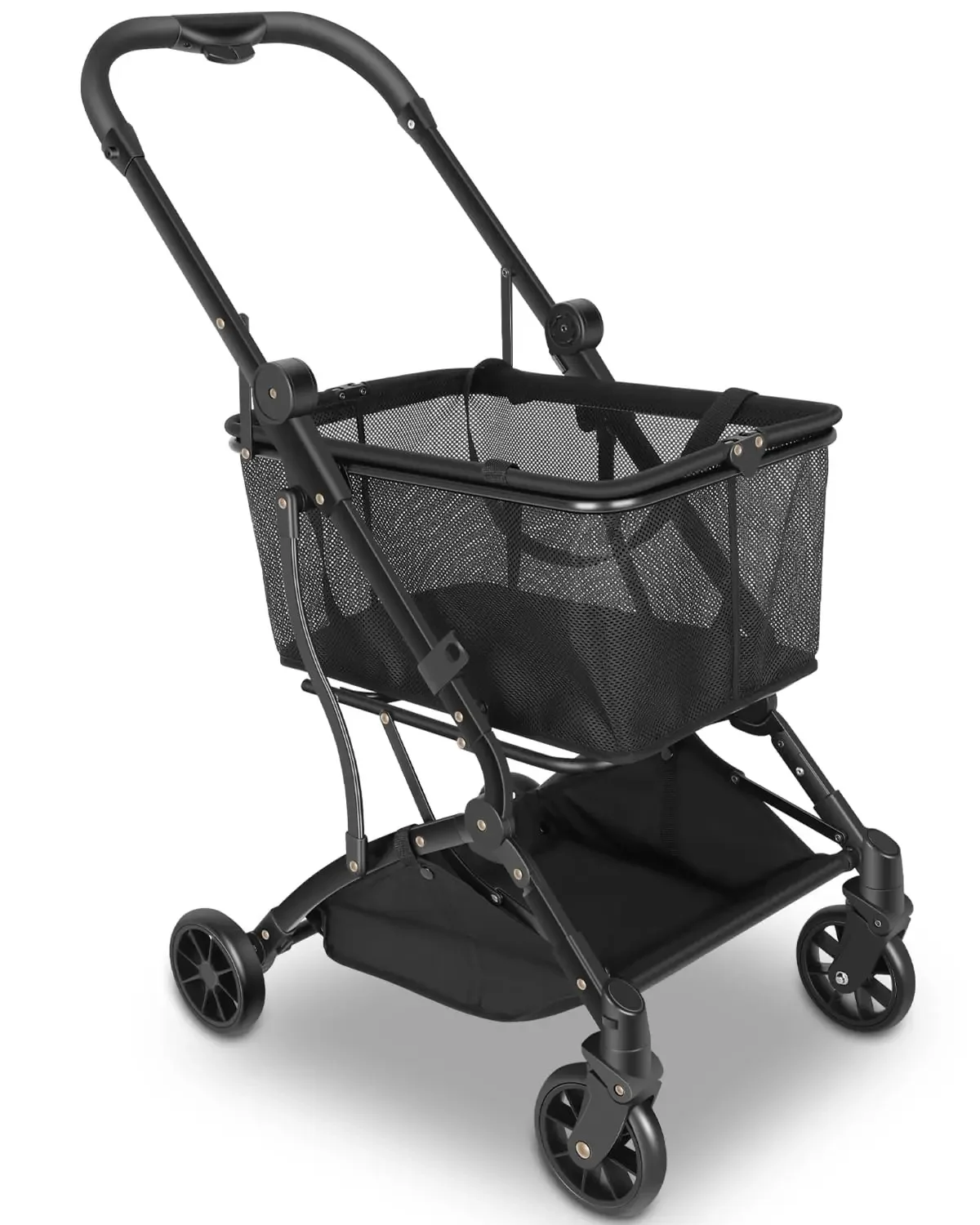 Cart Collapsible Utility Trolley Cart Features up 60 lbs Total Weight Capacity, Stylish Detachable Carry Bag, Swivel Tires for E