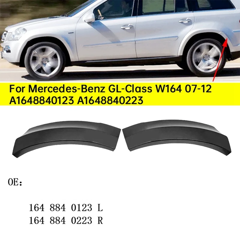 

Well-1Pair раструбная пластина арки заднего бампера для Mercedes-Benz GL-Class W164 07-12 A 1648840123 A 1648840223 Накладка на обрезку колесной коллекции