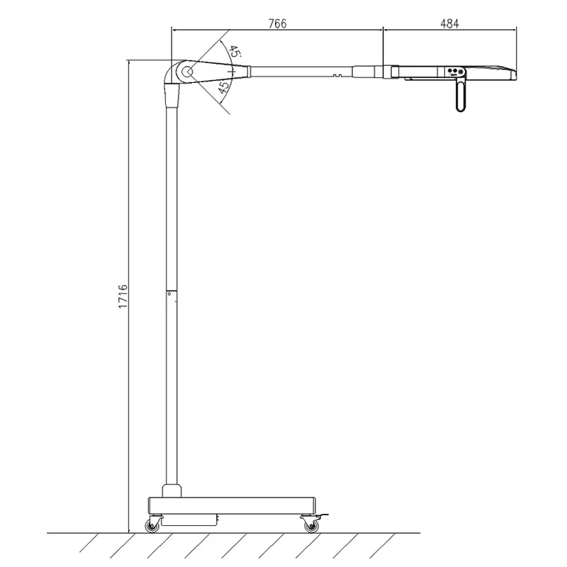 Medical Hospital Equipment Exam Lamp Floor LED Examination Light LED Surgical Lamp