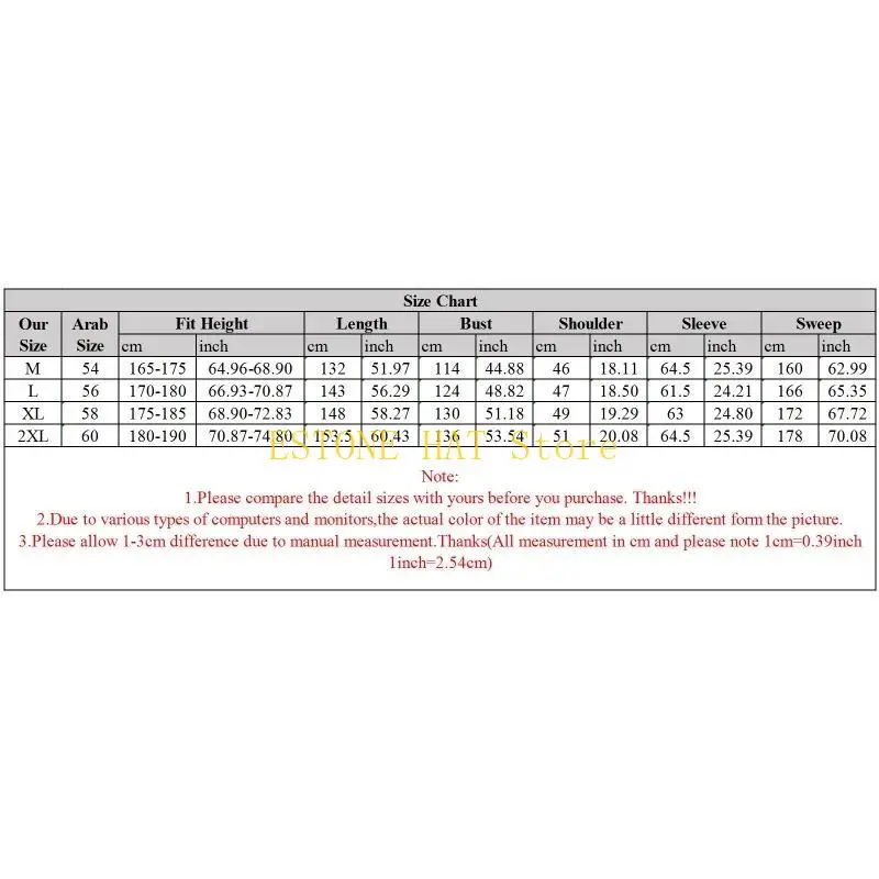 49MF Ramadan Muslim Dress Abayas Dubai Casual Kaftan Robe Islamic Costume with Long Sleeve Stand Collar Thobe Gift for Men