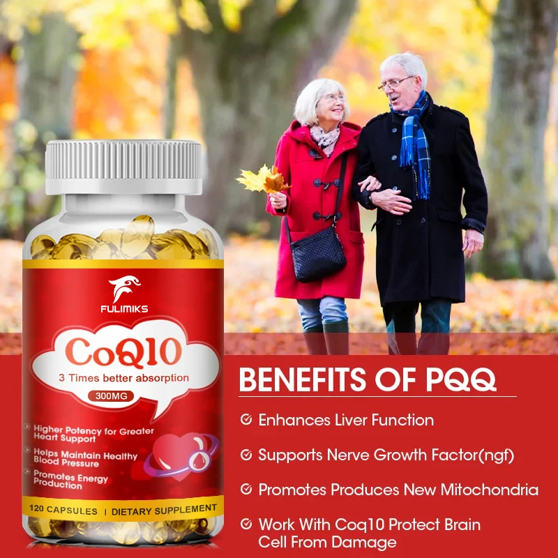 CoQ10 300mg | Coenzyme Q-10 | 3x Better Absorption, Vitamins and Supplements , 2/4 Month Supply, 60/120 Count