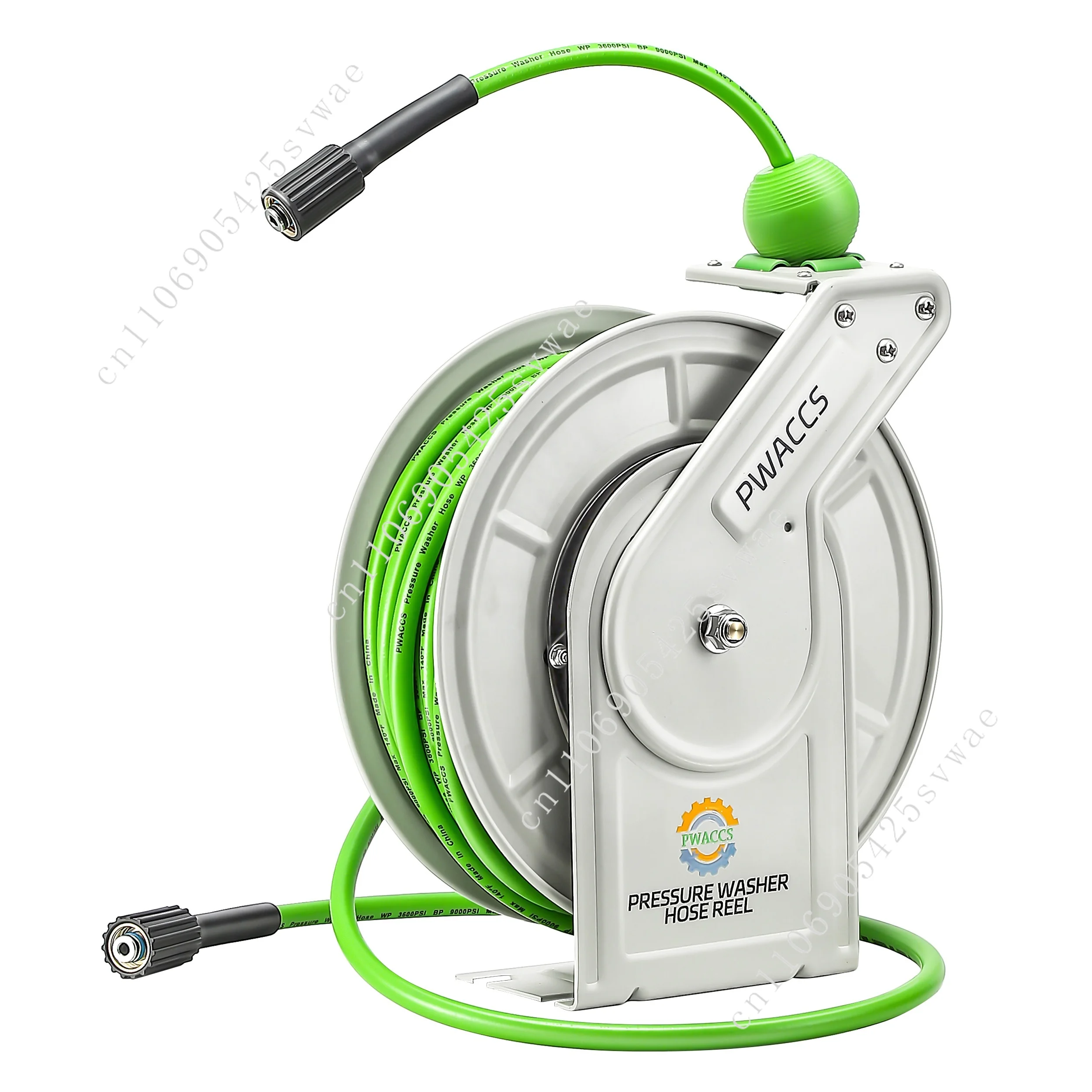 

60ft Retractable Pressure Hose Reel Hose Storage Rack Auto-Retractable Power Washer Hose Reel