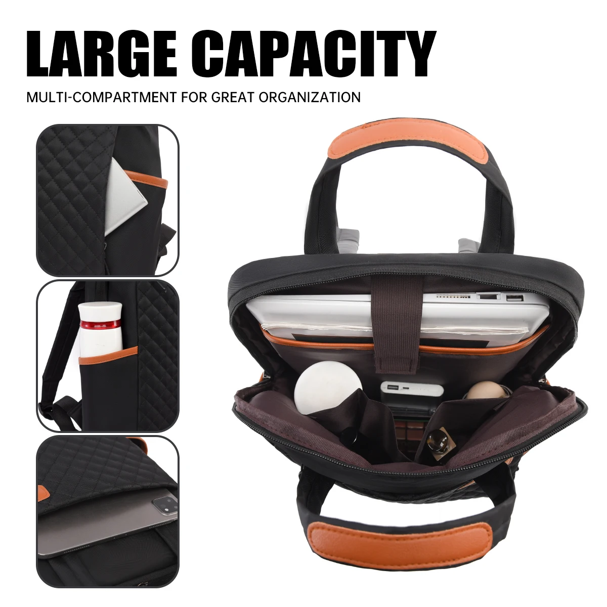 Tas Ibu Korea, Ransel Nilon Sederhana Berkapasitas Besar untuk Mahasiswa Pria dan Wanita, Tas Laptop, Ransel Perjalanan, Tas Konferensi Naik Pesawat