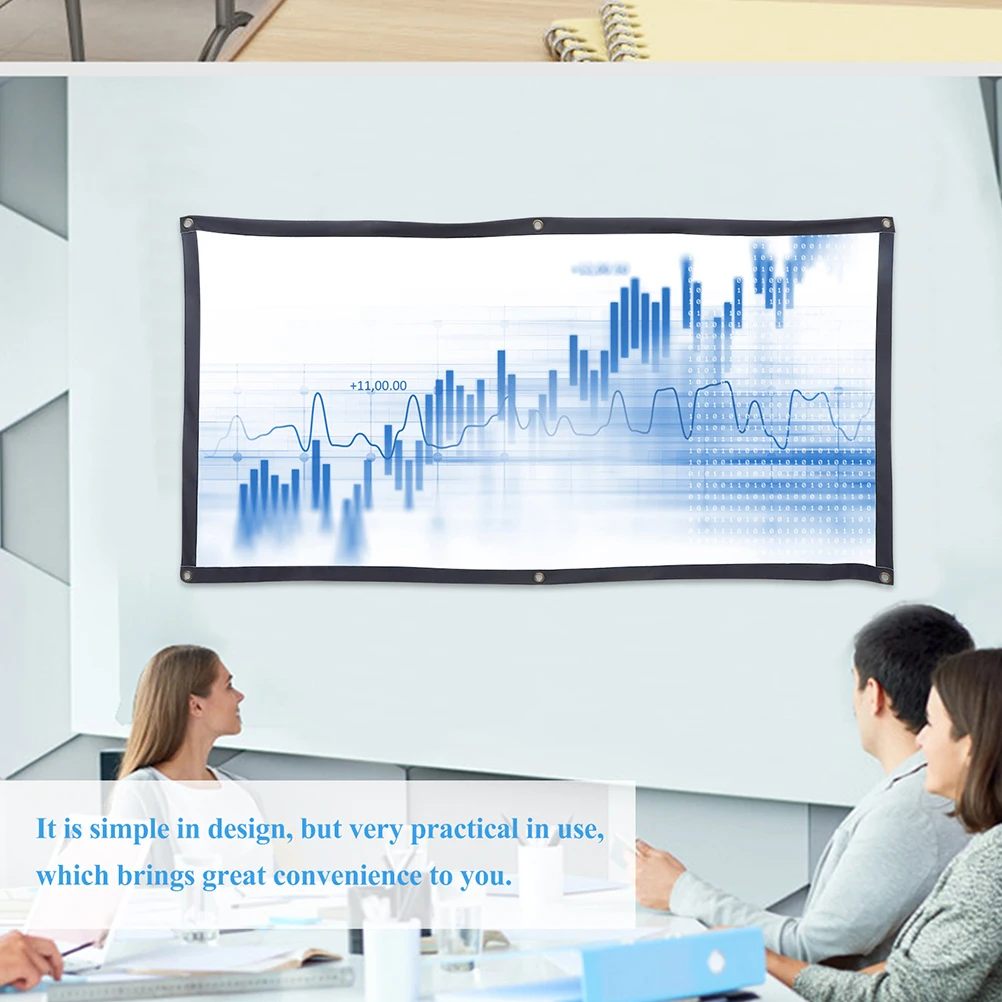 

1 set 1 Set 70 Inch Anti Crease Foldable Projector Screen Hd Portable For Outdoor Classroom Use