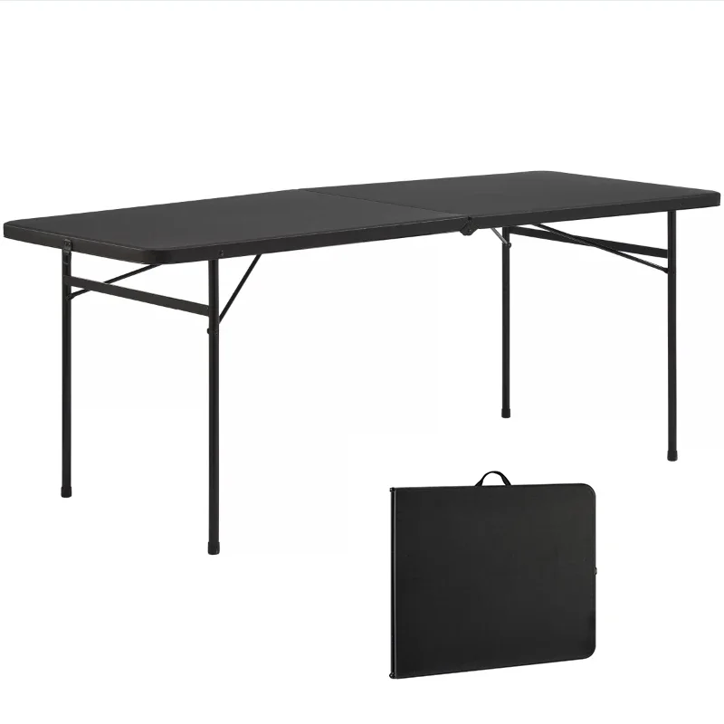 

Mainstays 6 Foot Black Bi-Fold Plastic Folding Table