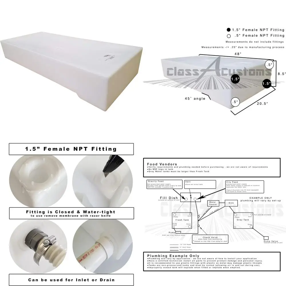 30-галлонный резервуар для удержания свежей и серой воды на колесах для концессионных стоек |   УМ-3000 высшего качества