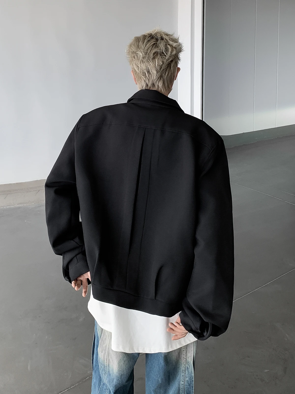 

Мужские накладки на плечи Cleanfit с откидным воротником, однотонные, простые, осенний сезон, высокое качество, свободный крой, Boxy Jaet