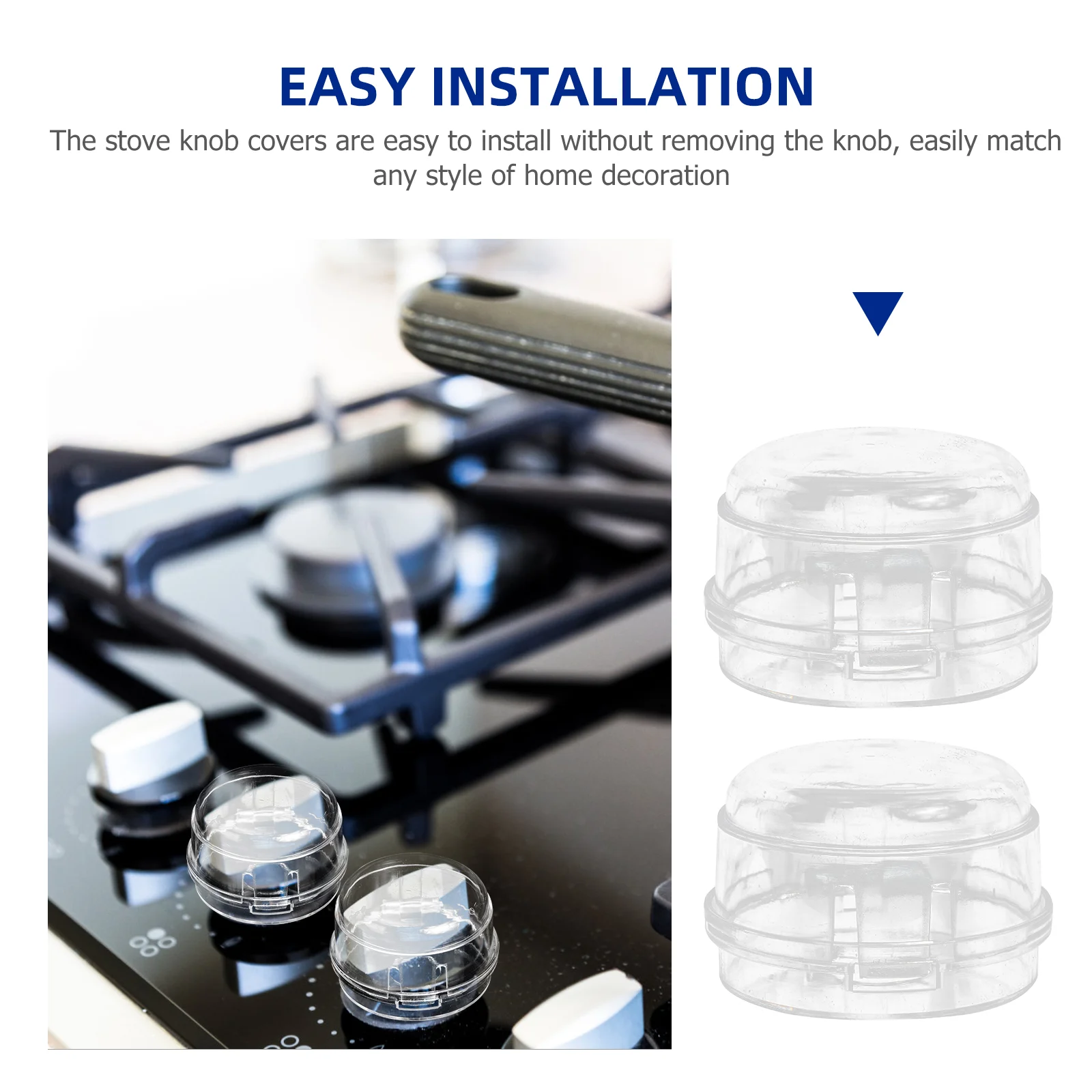 5 ชิ้นลูกบิดเตาครอบคลุมแก๊สล็อคความปลอดภัย Universal เด็กป้องกันสําหรับเตาย่างอุปกรณ์เสริมความปลอดภัยสูง