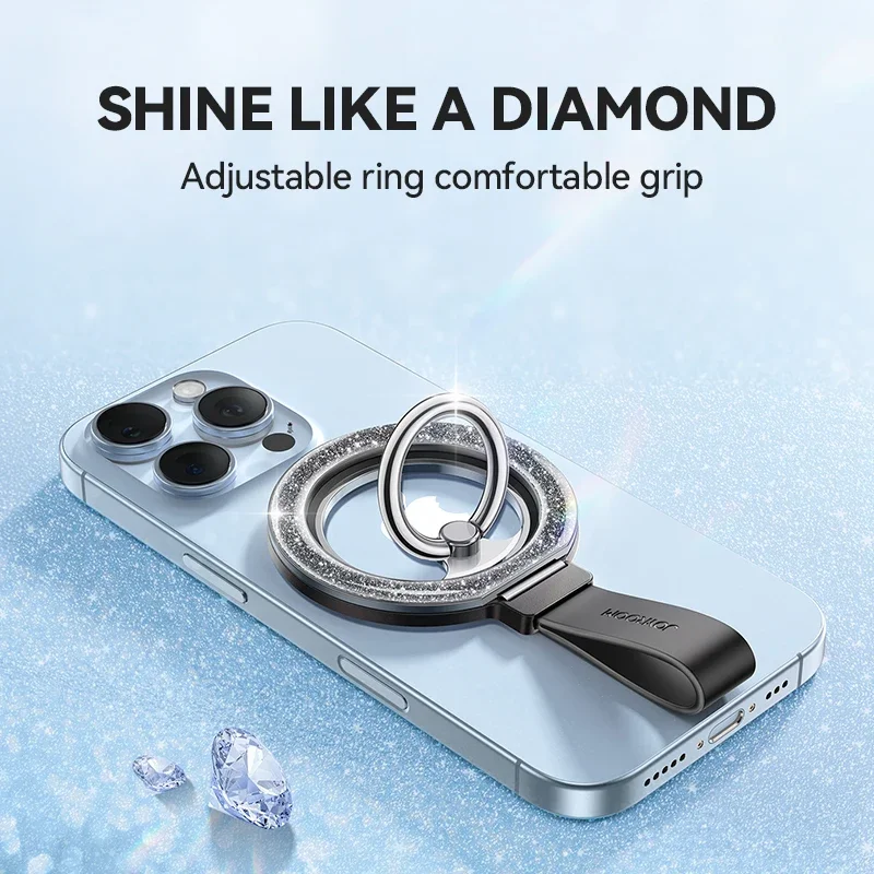 Joyroom anel magnético suporte de telefone aperto de telefone magnético design de cordão de silicone com super ímã para iphone 17/16/15/14 series
