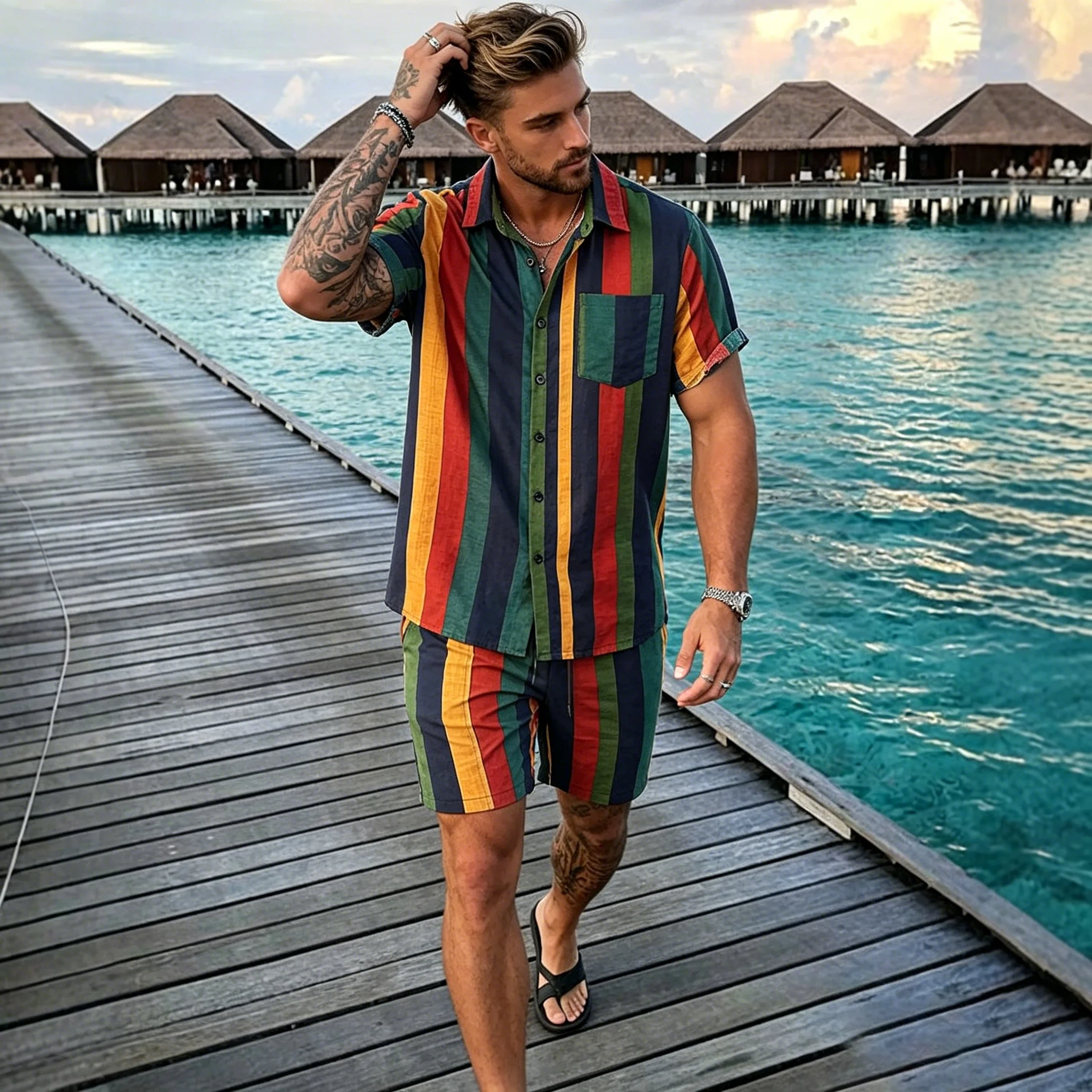 Completo Estivo da Uomo 2 Pezz - Beach Shirt Hawaiian recensione e prezzo