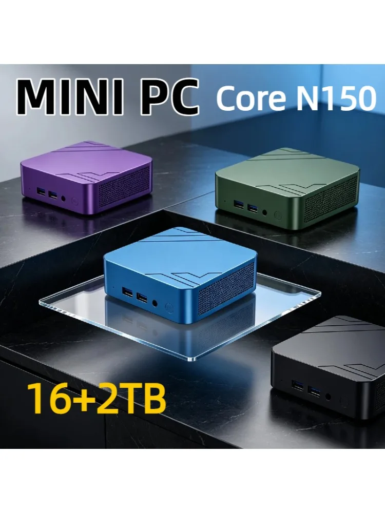 Intel Core N150 Mini-PC Kompakt 16G BLarge SSD 4K Display WiFi6 BT5.2 Multifunktionaler Büro- und Gaming-Mini-Computer