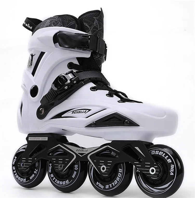 ABEC-7 professional inline roller skates shoes for adult in black or white color