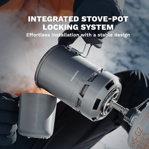 Imagen 2 del producto Fire-Maple Petrel Quickboil Pro System Sistema de cocina ultraligero Estufa de gas portátil ligera para mochilero al aire libre para acampar