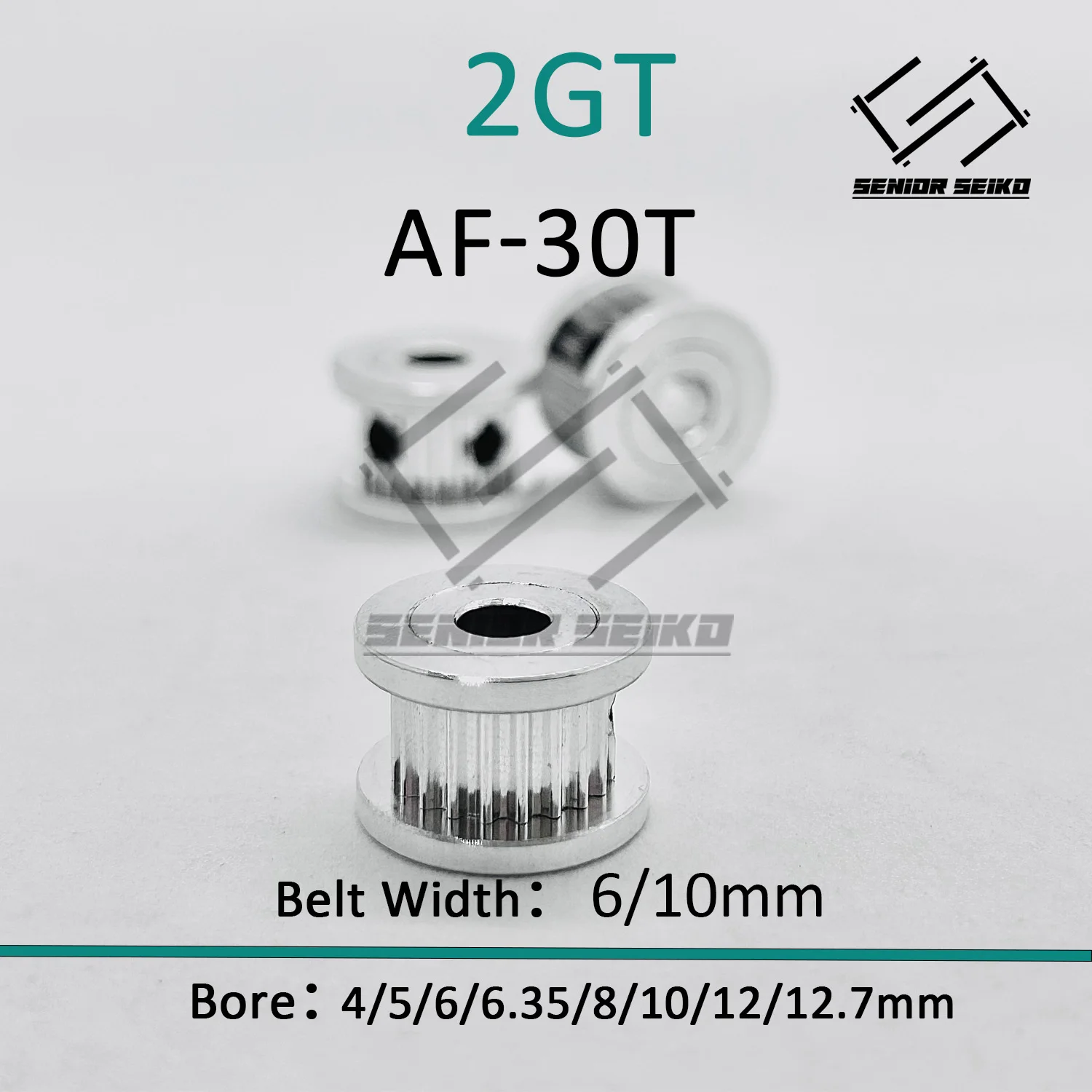 2GT 30Teeth 2GT AF 30T Timing Belt Width 6mm 10mm 2GT 30T Timing Pulley Bore 4/5/6/6.35/8/10/12/12.7mm For 3D Printer CNC Parts