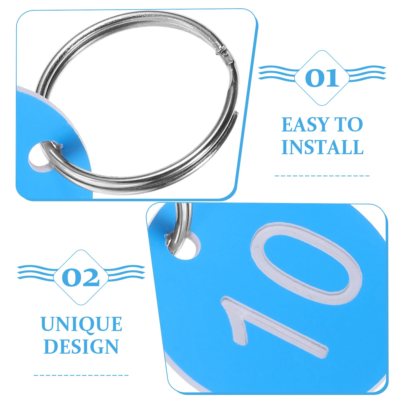 

1 set Valve Number Tag Plastic Hanging Number Tags For Pipe Identification Luggage Storage Office Organization Numbered Labels