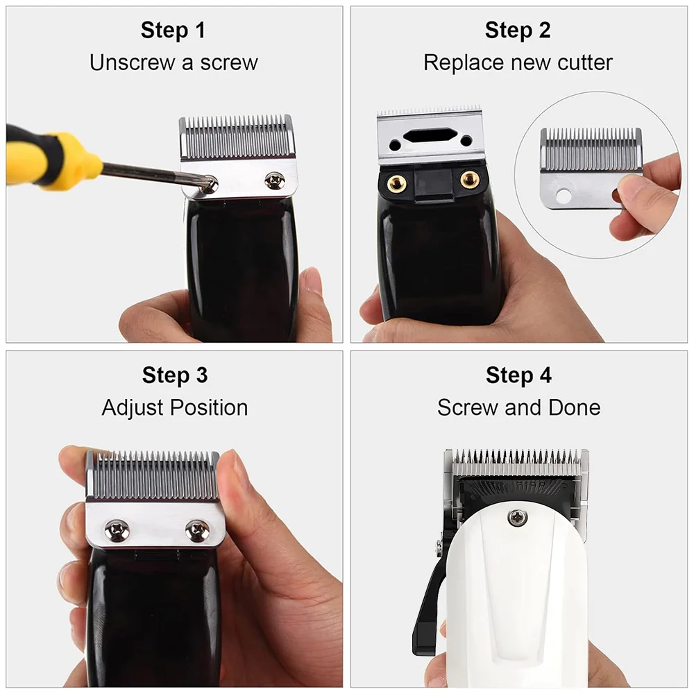 Professional 2-Hole Replacement Clipper Blade Fit For Wahl Super Taper & 8466 Cordless Magic Clip 8591# & Andis Hair Clippers image 4