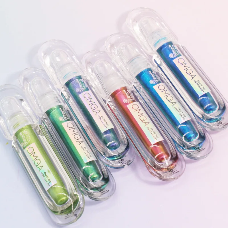 Camaleão sombra de olho líquida perolada shimmer longa duração perolado fino espumante lantejoulas iluminador sombra maquiagem dos olhos