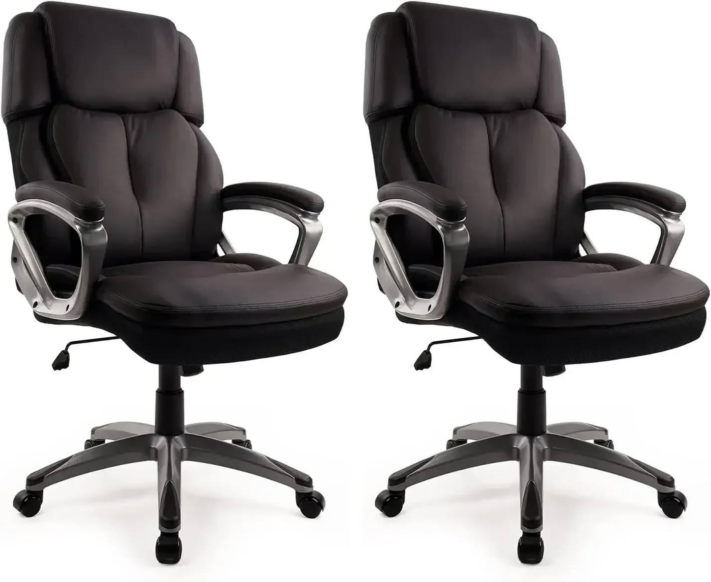 [صفقة ساخنة، أفضل بائع! ] كرسي مكتب كمبيوتر دوار تنفيذي مريح قابل للتعديل ارتفاع كرسي داعم للفقرات القطنية مسند الرأس مكتب مسند الذراع