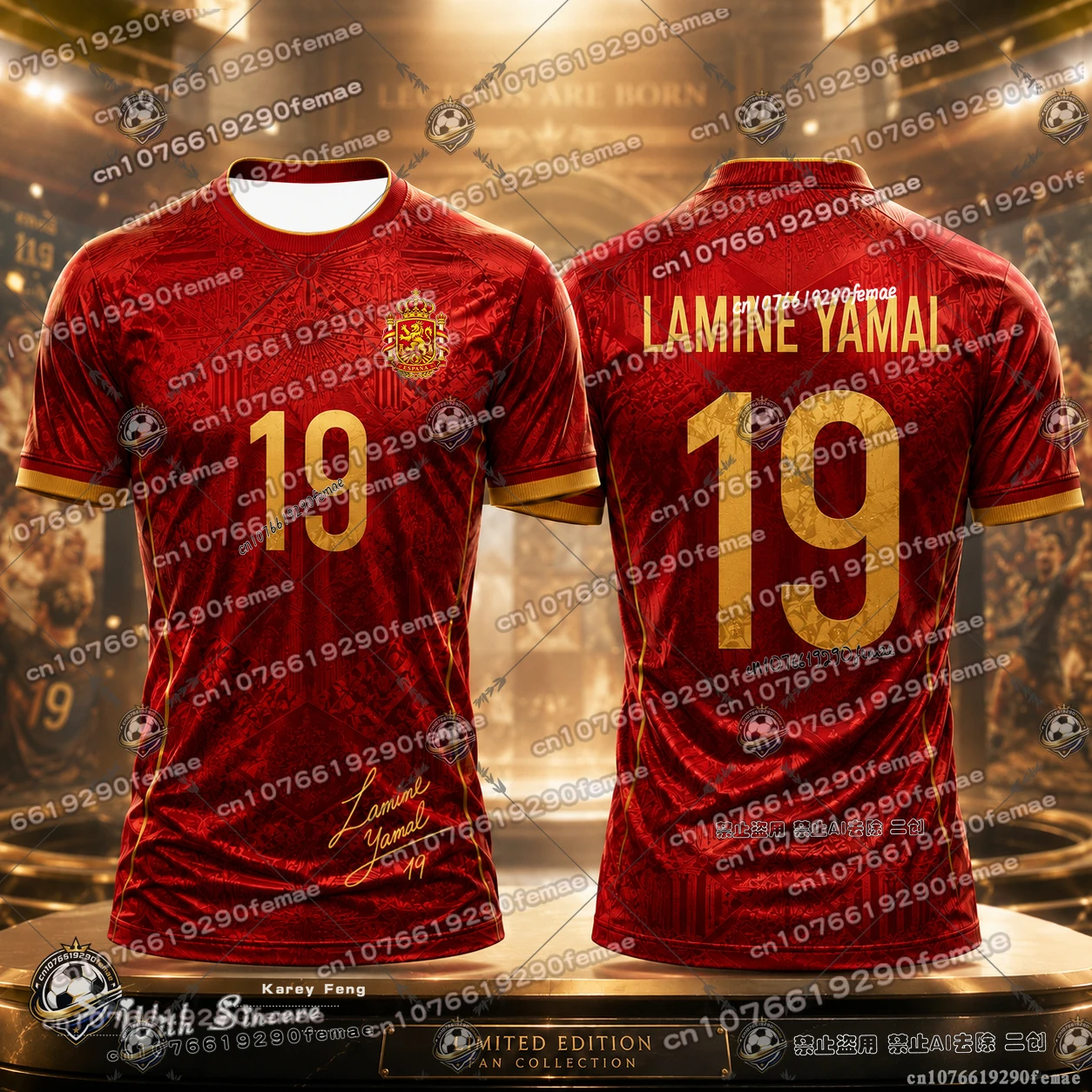 Hot Sale 2026 Lamine Yamal Football Fan Jersey AI Graphic Design Soccer Shirt Comfortable Breathable Adults Men Women Sportswear