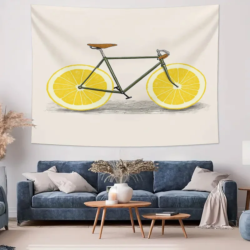 خمر دراجة نسيج جدار الفن الطبيعة الأزهار النباتية ديكور المنزل غرفة النوم الجمالية الجدار الشنق التصوير خلفية #4