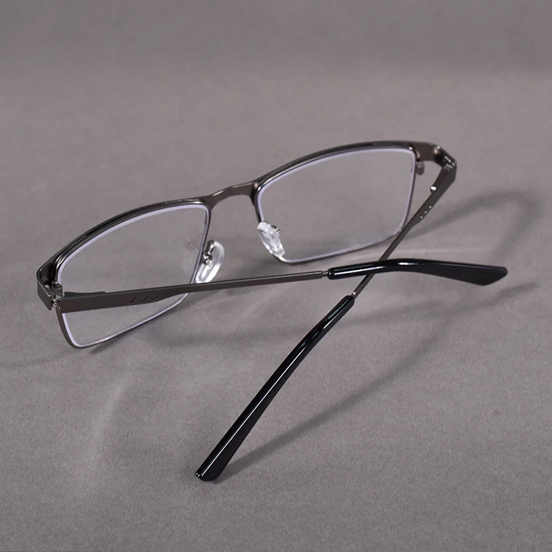 Mai Blume Übergroße Metall Lesebrille Für Männer Rezept Brillen Blau Licht Blockieren Business Platz Brillen Rahmen + 75 – Detail 17