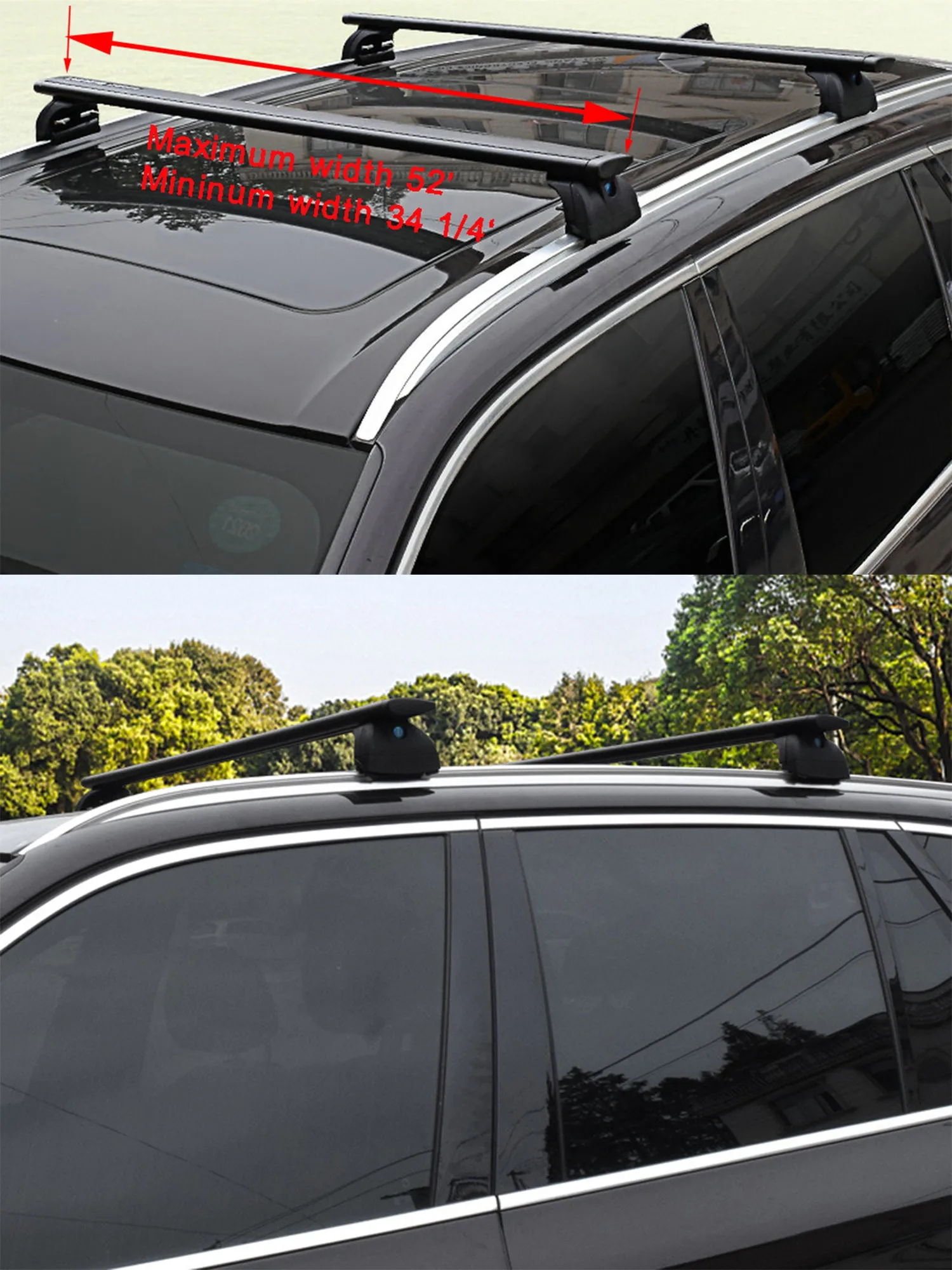 2PCS Aluminum Ajustable Crossb - đánh giá và giá Cargo Rack Aluminum