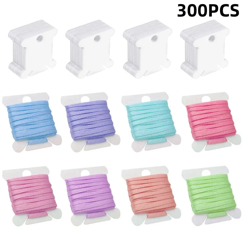 

300 шт., пластиковые шпульки для вышивки