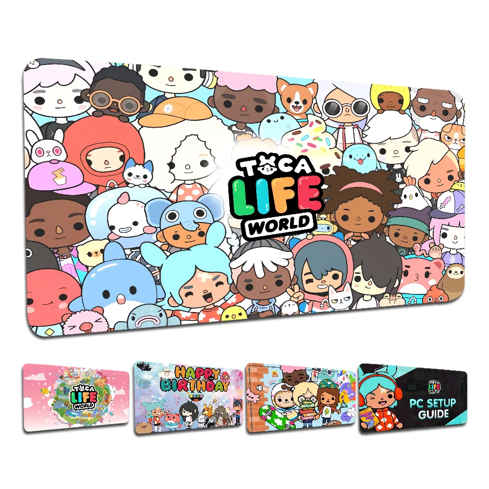 

Toca Boca Toca Life World Mousepad New Rubber Mouse Durable Desktop Mousepad Size For Game Keyboard Pad For Gamer