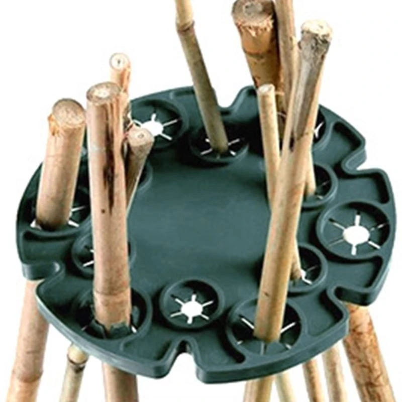 D8KF Bamboo Cane Holder Plastic Plant Support Garden Stake Connector Grip for Climbing Plants Beans