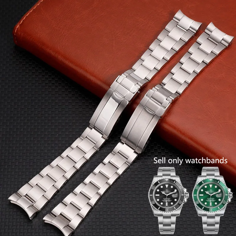 Pour Rolex DAYTONA GMT SUBMARINER montre accessoires métal montre Bracelet Bracelet en acier inoxydable 904L 20mm 21mm