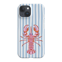 Lobster on Stripes Phone Case for iPhone 16 15 14 13 12 11 Pro Max X XS XR XSMax 7 8 Plus Glossy Film Hard PC Cover