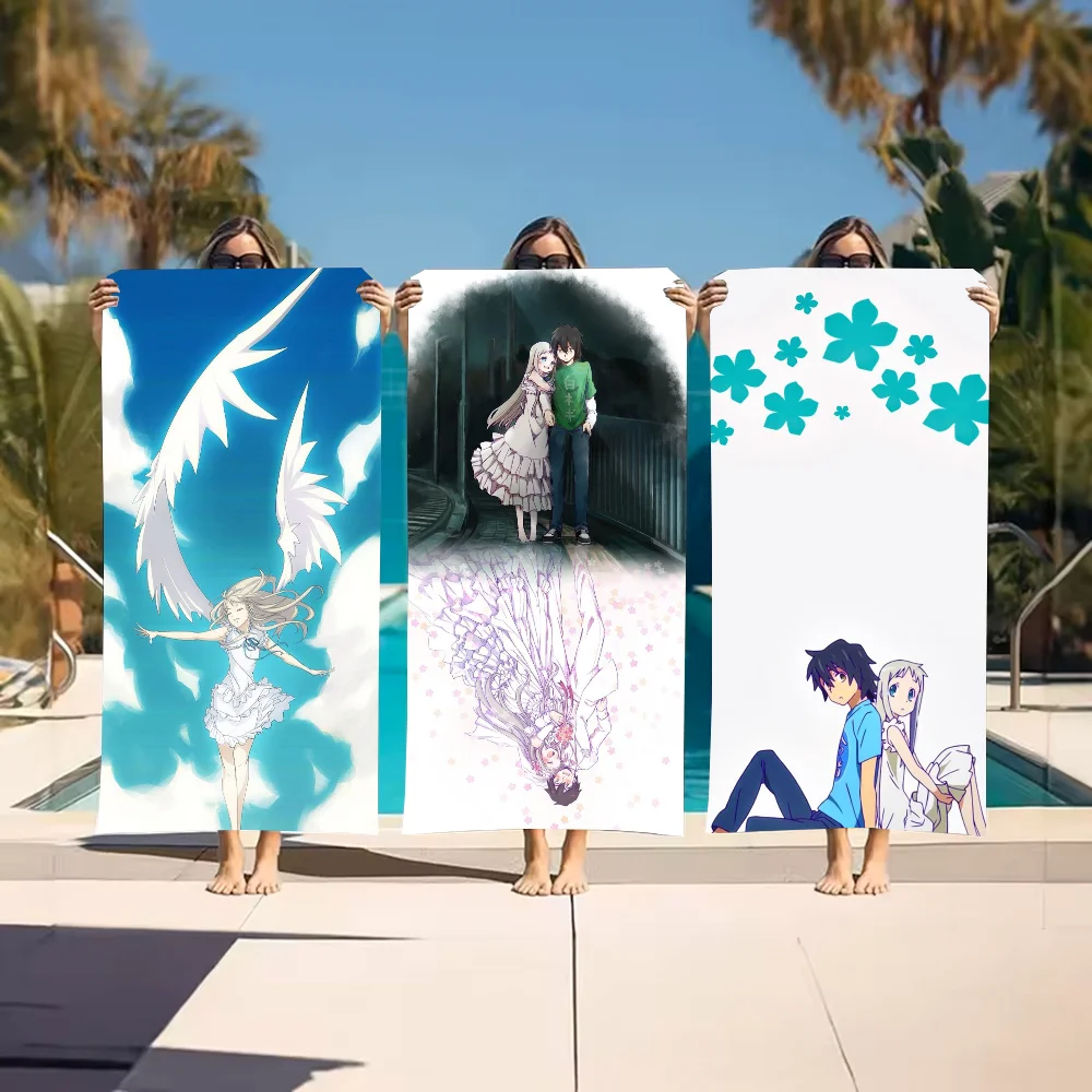 

Anohana The Flower We Saw That Day Towel Beach Towel Large Size Outdoor Travel Camping Absorbent toallas Towels Summer Swimming