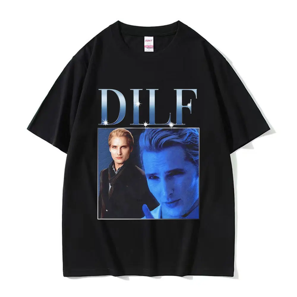 Vintage Carlisle Cullen Graphic Tshirt The Original Movie Meme Twilight Moon T-Shirt Men New Popular Oversized Short Sleeve Tops